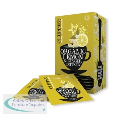 Clipper Fairtrade Organic Lemon + Ginger Tea Bags (Pack of 25) CTN627