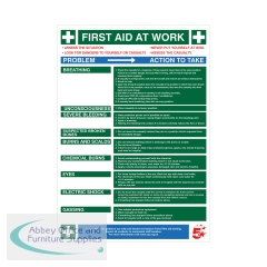 5 Star First Aid Sign Laminated Paper Standard VHS130
