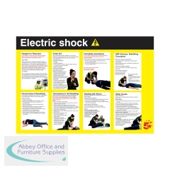 5 Star Electric Shock Sign Laminated Paper A2 VHS132