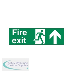 5 Star Fire Exit Running Man Arrow Up Sign Rigid Plastic 150x450mm VSP129SRP4515