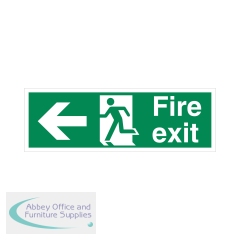 5 Star Fire Exit Running Man Arrow Left Sign Rigid Plastic 150x450mm VSP120SRP4515