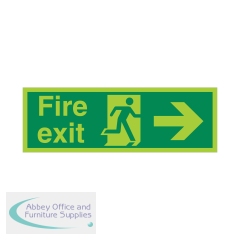 5 Star Fire Exit Running Man Arrow Left Sign Self Adhesive Vinyl 150x450mm VPSP121SAV4515