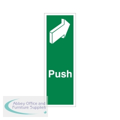 5 Star Push Sign Self Adhesive Vinyl 150x50mm VPUSHSAV515