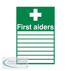 5 Star First Aiders Sign Rigid Plastic 300x200mm VKS007SRP2030