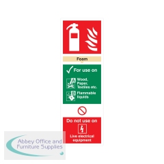 5 Star Foam Extinguisher For Use On Sign Self Adhesive Vinyl 300x100mm VFF094SAV1030