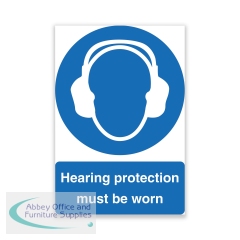 5 Star Hearing Protection Must Be Worn Sign Rigid Plastic A4 VM002SRPA4