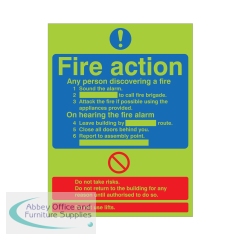 5 Star Fire Action Standard Sign Rigid Plastic 300x250mm VPM433SRP3025