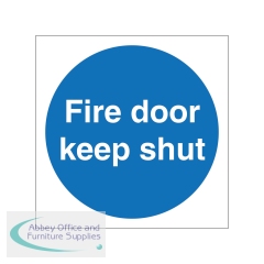 5 Star Fire Door Keep Shut No Symbol Sign Rigid Plastic 100x100mm VM014SRP1010