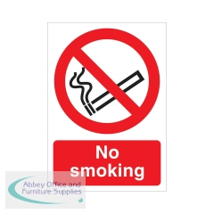 5 Star No Smoking Sign Rigid Plastic A5 VP089SRPA5