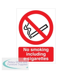 5 Star No Smoking Inc E-Cigarettes Sign Self Adhesive Vinyl A4 VSB019SAVA4