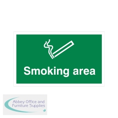 5 Star Smoking Area Sign Rigid Plastic 300x500mm VSP349SRP5030