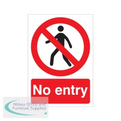 5 Star No Entry Sign Rigid Plastic A5 VP411SRPA5