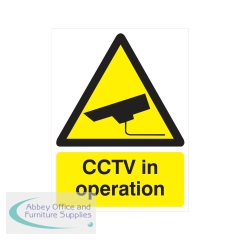 5 Star CCTV In Operation Sign Rigid Plastic 400x300mm VW415SRP3040