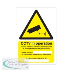 5 Star CCTV In Operation Data Protection Act Sign Self Adhesive Vinyl A5 VW416SAVA5