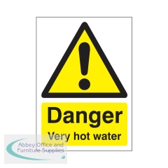 5 Star Danger Very Hot Water Sign Self Adhesive Vinyl 70x50mm VW416SAV57
