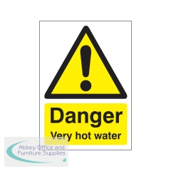 5 Star Danger Very Hot Water Sign Rigid Plastic 70x50mm VW416SRP57