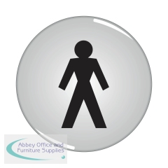 5 Star Man Symbol Sign Domed Resin 60mm Diameter CV002