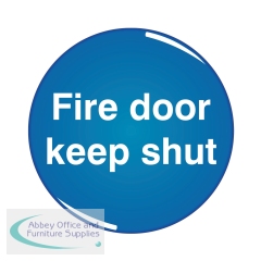 5 Star Fire Door Keep Shut Sign Domed Resin 60mm Diameter CV009