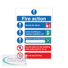 5 Star Fire Action Symbolised Sign Rigid Plastic A5 VM432SRPA5