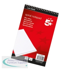 5 Star Office Shorthand Pad Wirebound 60gsm Ruled 300pp 127x200mm Red (Pack of 10)
