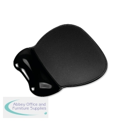 5 Star Mouse Mat Pad with Wrist Rest Easy Clean Soft Gel Black 4039916