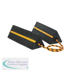 5 Star Heavy Duty Rubber Wheel Chocks 8kg (Pack of 2) FS544935