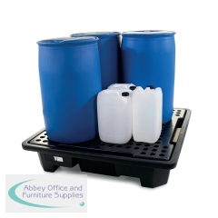 5 Star Nestable Drum Sump Pallet for 4x 205L Drums Black FS564942