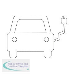 5 Star Proline Thermoplastic EV Charging Point Symbol 1000x700mm White FS605641