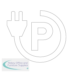 5 Star Proline Thermoplastic EV Parking Place Symbol 700x800mm White FS605665
