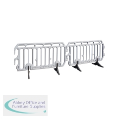 5 Star Traffic-Line Crowd Barrier HDPE 2220x1000mm Grey FS605764