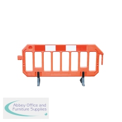 5 Star Traffic-Line Gate Barrier HDPE 1000x2000x50mm Orange with Red/White Panels FS605818