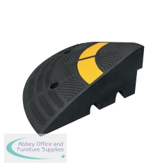 5 Star Traffic-Line Heavy Duty Kerb Ramp End 360x360x150mm Yellow/Black FS606969