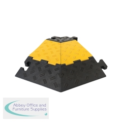5 Star Traffic-Line Cable/Hose Protection Ramp Large Right Angled Section Yellow/Black FS607140