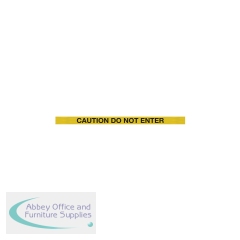 5 Star WallMaster 300 Magnetic Back/Belt End Barrier Black with Caution Do Not Enter Yellow/Black Text Belt 3m FS626783