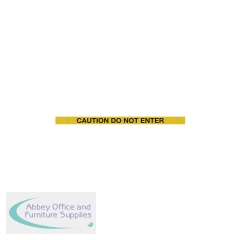 5 Star WallMaster 300 Magnetic Back/Belt End Barrier Polished Chrome with Caution Do Not Enter Yellow/Black Text Belt 3m FS627278