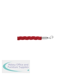 5 Star Braided Rope Red 1.8m with Polished Chrome Ends FS631824