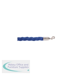 5 Star Braided Rope Blue 1.8m with Polished Chrome Ends FS631879