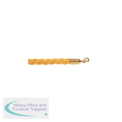 5 Star Braided Rope Gold 1.8m with Polished Brass Ends FS632128