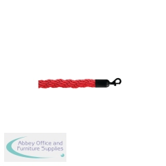 5 Star Braided Rope Red 1.8m with Black Ends FS632500