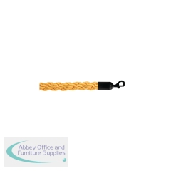 5 Star Braided Rope Gold 1.8m with Black Ends FS632647