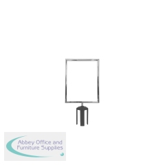 5 Star Vertical A4 Sign Frame Polished Chrome for Belt Barriers FS632821