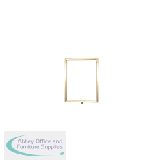 5 Star Standard Vertical A4 Sign Frame Polished Brass for Rope Barriers FS633187