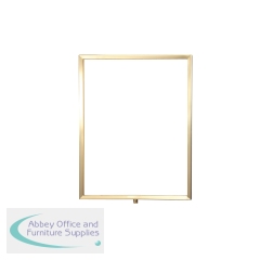 5 Star Standard Vertical A3 Sign Frame Polished Brass for Rope Barriers FS633484