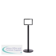 5 Star Sign Stands Black Post with A4 Horizontal Sign FS634269