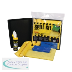 5 Star Chemical Spill Kit in Heat-sealed Bag with Flexi-tray 15 Litre Yellow FS635471