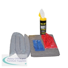 5 Star Refill Kit for the 20 Litre Spill Kit in a Hi-Vis Cylinder Bag Grey FS636058