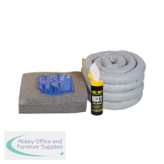 5 Star Refill Kit for the 90 Litre Spill Kit in a Yellow Drum with Clip-down Lid Grey FS636607