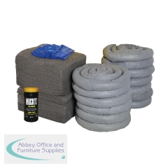 5 Star Refill Kit for the 360 Litre Spill Kit in a Yellow Wheelie Bin Grey FS637208
