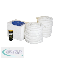 5 Star Refill Kit for the 360 Litre Spill Kit in a Yellow Wheelie Bin White FS637239