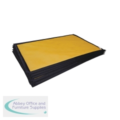5 Star SpillTrapper Oil Absorbent Mat Medium Yellow (Pack of 5) FS638045